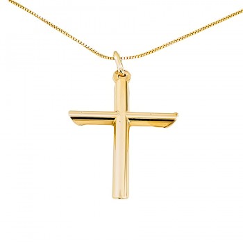 9ct Gold 2.5g 18 inch Cross Pendant with Chain